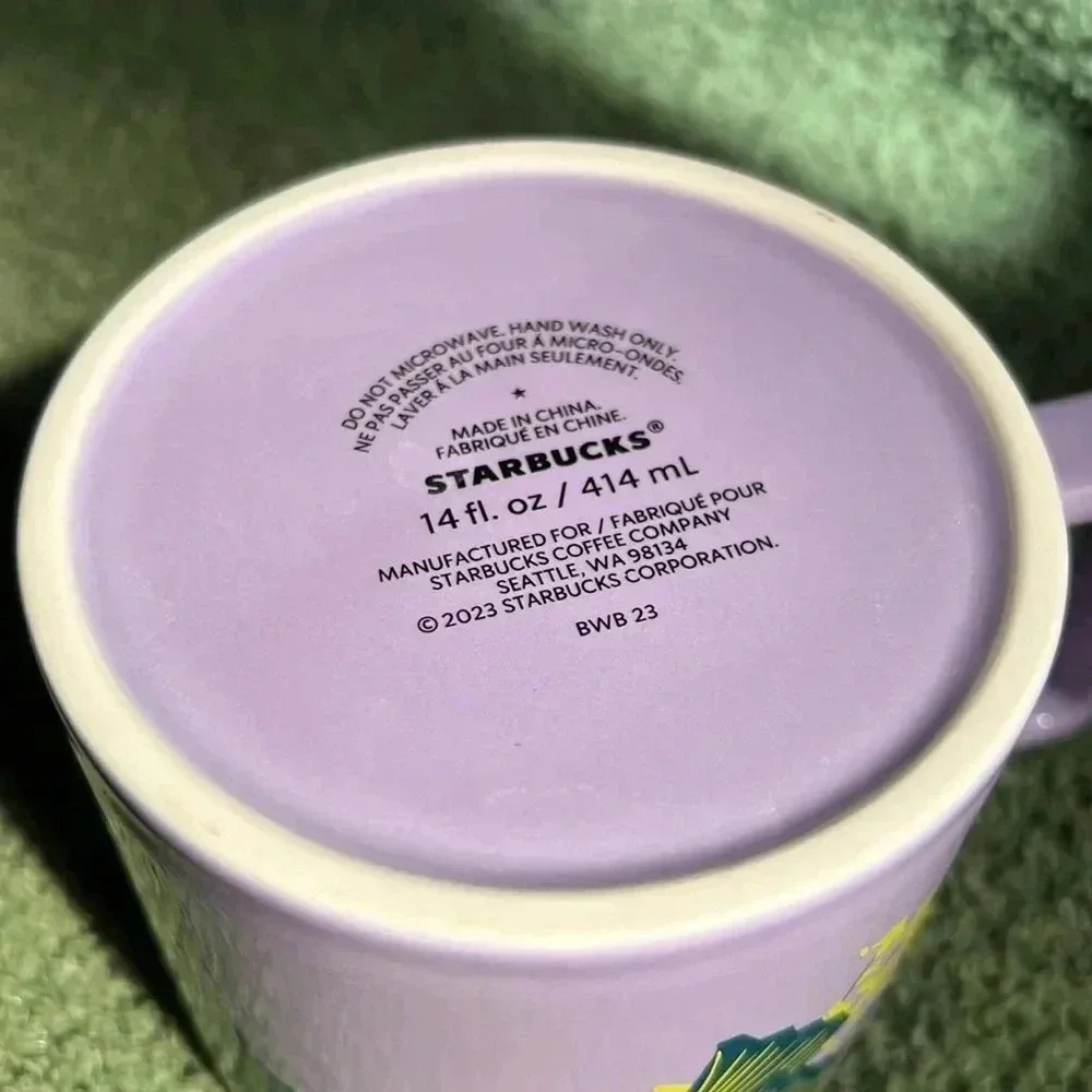 New Starbucks‎ 2023 Lilac Jellyfish Parasols Ceramic Mug